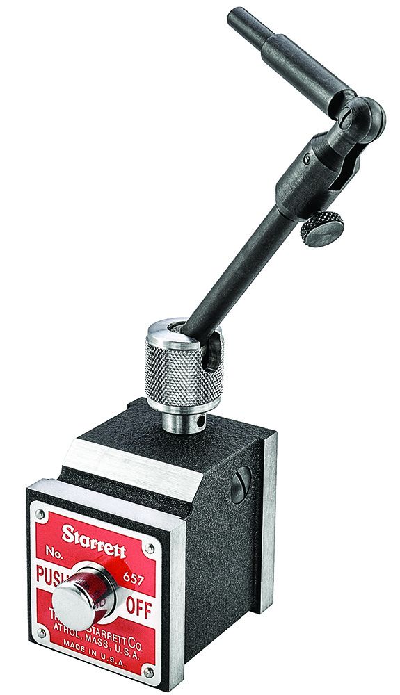 STARRETT 657A Magnetic Base with Swivel Post Assembly (657A)