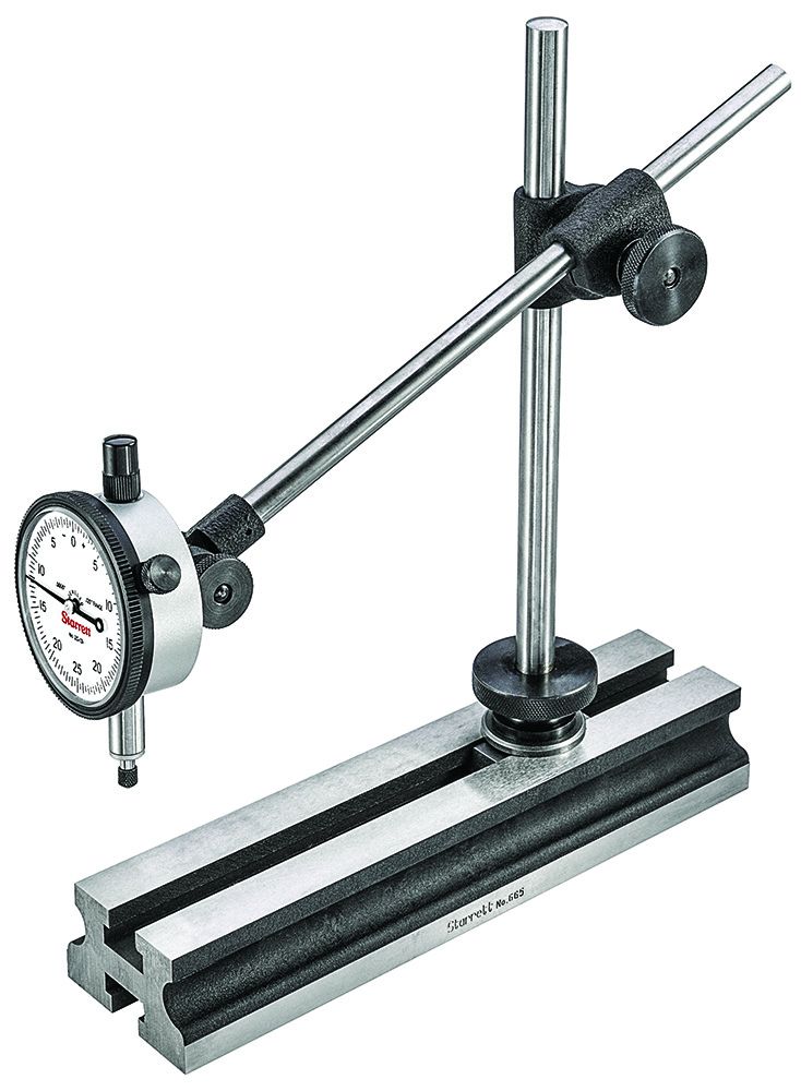 STARRETT 665JZ Inspection Set - Complete with Components and 25-131J Inch Reading Indicator in Case (665JZ)