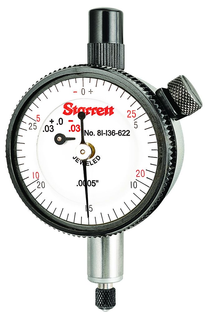 STARRETT 81-136-622J Dial Indicator with Double Row Figure (81-136-622J)