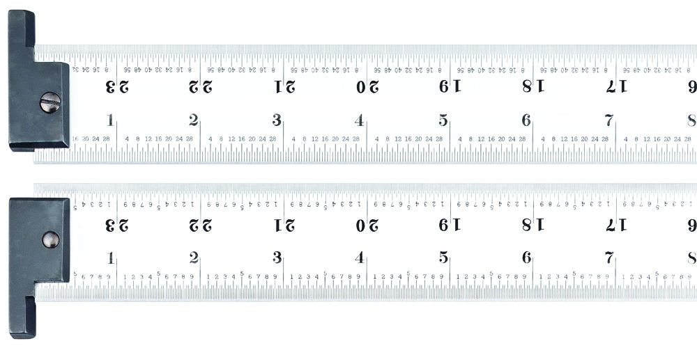 STARRETT CH416R-24 Heavy Spring Tempered Steel Rule with Inch Graduations (CH416R-24)