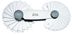 STARRETT 178MB Fillet or Radius Gage, Millimeter Reading, 7.5-15mm Range (Concave and Convex), 0.5mm Increments, 32 Leaves (178MB)