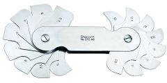 STARRETT 272MB Fillet or Radius Gage, 5.5-13mm Range (Concave and Convex), 0.5mm Increments, 16 Leaves, Millimeter Reading (272MB)