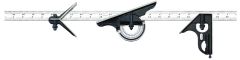 STARRETT 434-24-4R 24" Combination Set with Square, Center and Reversible Protractor Head and Blade (434-24-4R)