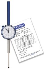 Fowler 2" Whiteface Premium Dial Indicator with Certificate of Calibration 52-520-120-0