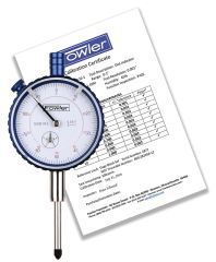 Fowler 1" Whiteface Premium Dial Indicator with Certificate of Calibration 52-520-129-0