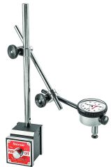 STARRETT 657-650Z Magnetic Base Indicator Holder Set - Base and Post Assembly with 650B1 Indicator, 657S Snug, and 3 Contact Points (657-650Z)