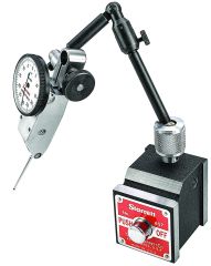 STARRETT 657-811Z Magnetic Indicator Holder Set - Base and Post Assembly with 811-1Z Indicator and PT22428 Swivel Post Snug (657-811Z)
