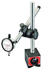 STARRETT 659BZ Heavy-Duty Magnetic Base Indicator Holder- Post, Post, Snug, Gage Rod, Clamp, Fine Adjust, and Thread Adaptor, Case and 25-131J Indicator (659BZ)