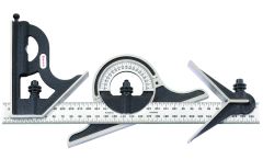 STARRETT 9M-300 300mm Combination Set with Square, Center and Non-Reversible Protractor Head and Blade (9M-300)