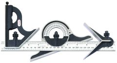 STARRETT 9ME-300 300mm and 11-3/4 - 23-1/2" Combination Set with Square, Center and Non-Reversible Protractor Head and Blade (9ME-300)