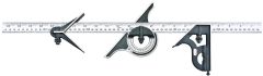 STARRETT 9ME-600 600mm and 11-3/4 - 23-1/2" Combination Set with Square, Center and Non-Reversible Protractor Head and Blade (9ME-600)