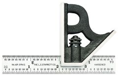 STARRETT C11H-4-4R 4" Combination Square with Square Head (C11H-4-4R)