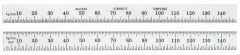 STARRETT C330-150 Full Flexible Steel Rule with SLC (C330-150 W/SLC)