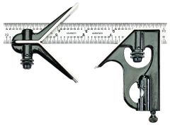 STARRETT C33HC-6-4R 6" Combination Square with Square and Center Head (C33HC-6-4R)