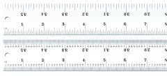 STARRETT C404R-36 Heavy Spring Tempered Steel Rule with Inch Graduations (C404R-36)