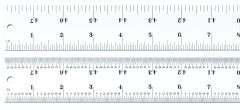 STARRETT C404R-48 Heavy Spring Tempered Steel Rule with Inch Graduations (C404R-48)