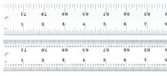 STARRETT C404R-72 Heavy Spring Tempered Steel Rule with Inch Graduations (C404R-72)