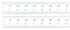 STARRETT C416R-72  Heavy Spring Tempered Steel Rule with Inch Graduations (C416R-72)