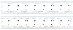 STARRETT C416R-96 Heavy Spring Tempered Steel Rule with Inch Graduations (C416R-96)