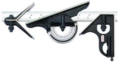 STARRETT C434-12-16R 12" Combination Set with Square, Center and Reversible Protractor Head and Blade (C434-12-16R)