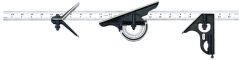 STARRETT C434-24-16R 24" Combination Set with Square, Center and Reversible Protractor Head and Blade (C434-24-16R)