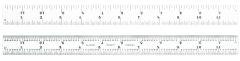 STARRETT C604R-12 Spring Tempered Steel Rule with Inch Graduations (C604R-12)