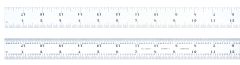 STARRETT C604R-18 Spring Tempered Steel Rule with Inch Graduations (C604R-18)