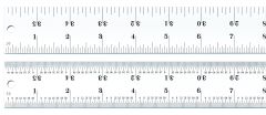 STARRETT C604R-36 Spring Tempered Steel Rule with Inch Graduations (C604R-36)