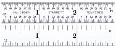 STARRETT C604R-3 Steel Rule with Inch Graduation (C604R-3)