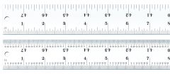 STARRETT C604R-48 Spring Tempered Steel Rule with Inch Graduations (C604R-48)