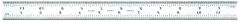 STARRETT C616R-12 Spring Tempered Steel Rule with Inch Graduations (C616R-12)