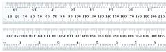 STARRETT C636-500  Spring-Tempered Steel Rule - Millimeter and Inch Graduations (C636-500)