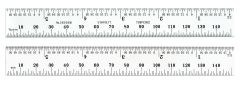 STARRETT C636EM-6 Spring-Tempered Steel Rule with Millimeter and Inch Graduations (C636EM-6)