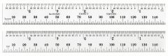STARRETT C636ME-150 Spring-Tempered Steel Rule with Millimeter and Inch Graduations (C636ME-150)