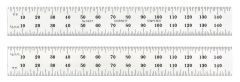 STARRETT C637-150 150mm Spring-Tempered Steel Rules with Millimeter Graduations, Graduations at mm and 1/2mm on Both Side (C637-150)
