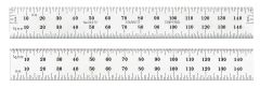 STARRETT C637E-150 150mm Spring-Tempered Steel Rules with Millimeter Graduations, mm & 1/2mm on Both Sides; mm on Both Ends on One Side. Single Row Inch Figure (C637E-150)