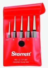 STARRETT S117PC Center Punch with Round Shank Set (S117PC)